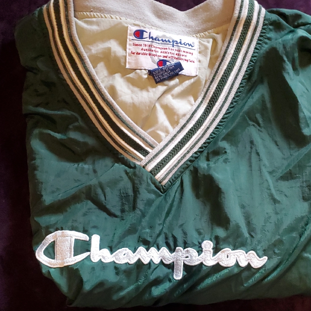 Champion Forest Green V-Neck Jacket